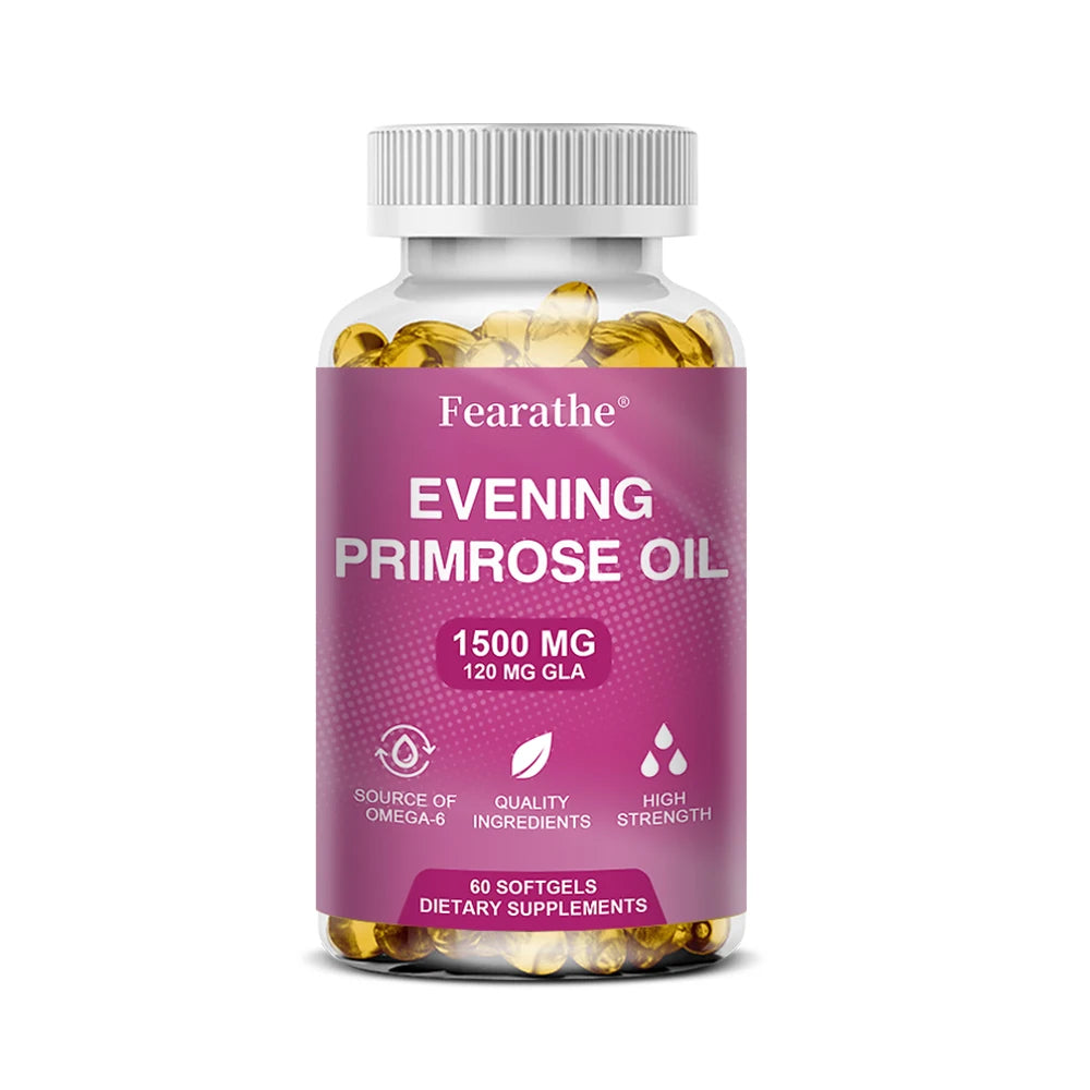 Evening Primrose Oil Supplement Capsules 1500 Mg * 120 Capsules - Supports Hormonal Balance