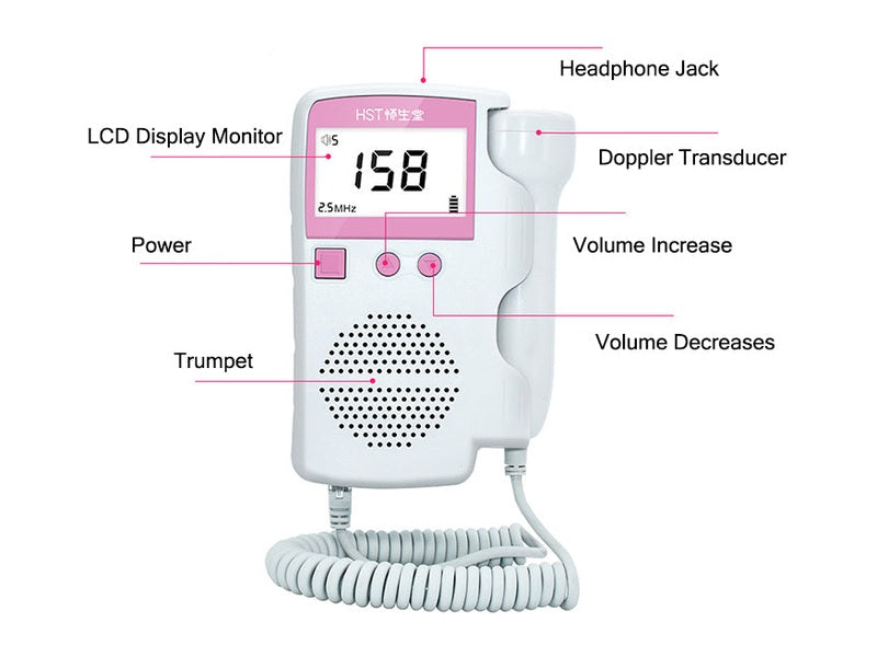Pregnant women monitor Doppler fetal heart rate