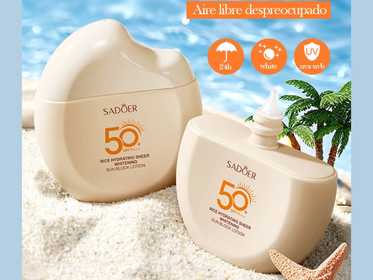 Rice Moisturizing Sunscreen SPF50 PA++ Whitening Lotion 60g