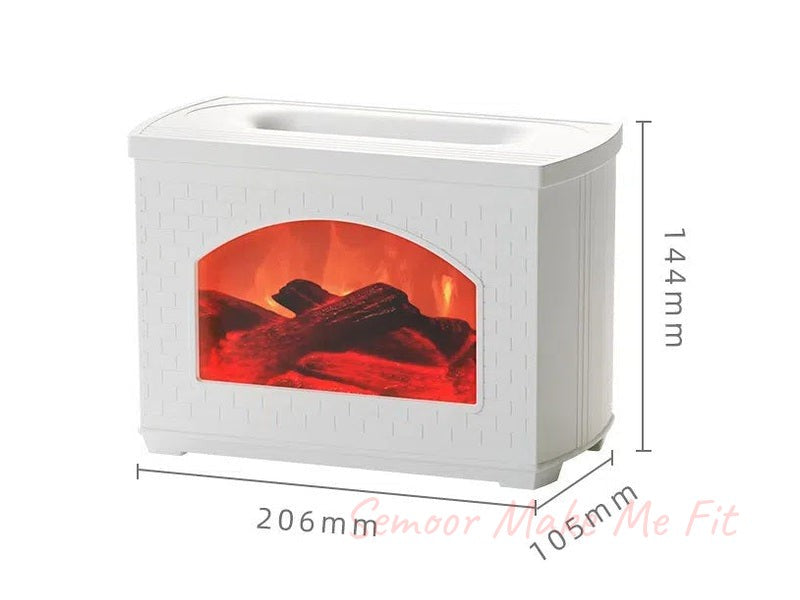 New Simulated Fireplace Air Humidifier Flame Effect Aroma Oil Diffuser