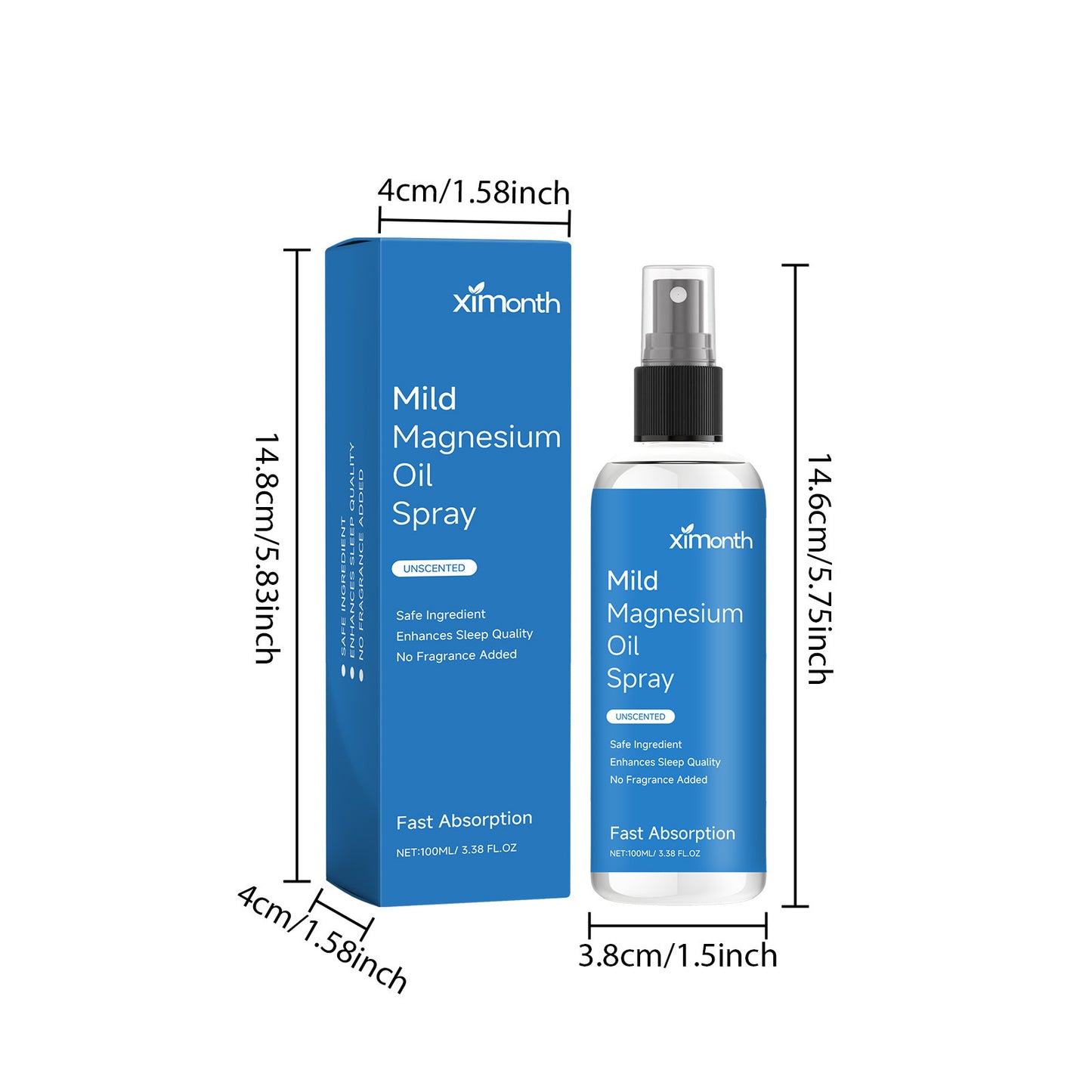 Organic Magnesium Oil Spray Promote Calm Better Sleep Relaxation Nourishing Smoothing Soften Relieve Muscle Body Care Best Gifts