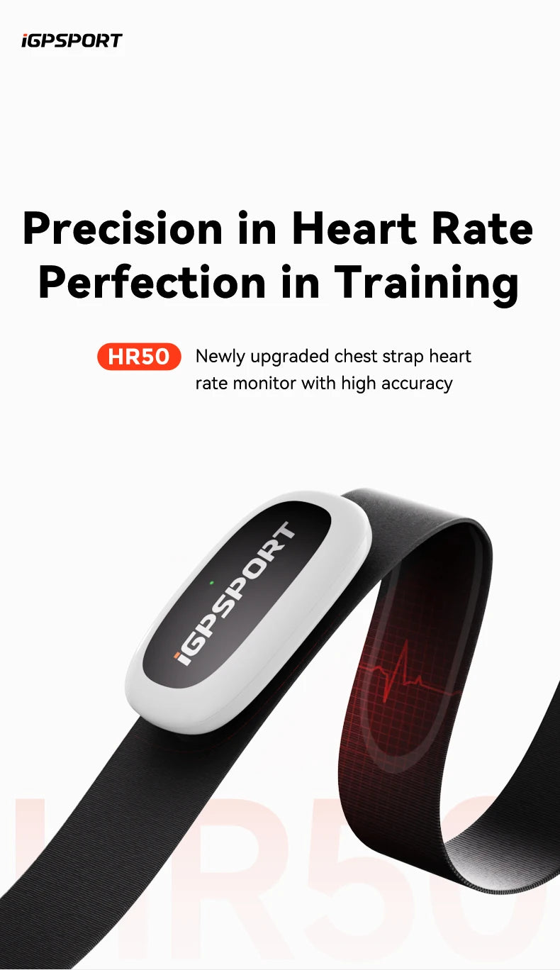 IGPSPORT HR70 HR50 Heart Rate Speed Sensor Wireless Health Fitness Smart Bicycle Heart Rate Monitor Hand Strap Bluetooth ANT+
