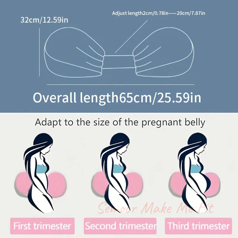 U Shaped Maternity Pillow - Full Body Support for Pregnant Women, Comfortable Belly Back Hip Pain Relief for Side Sleepers
