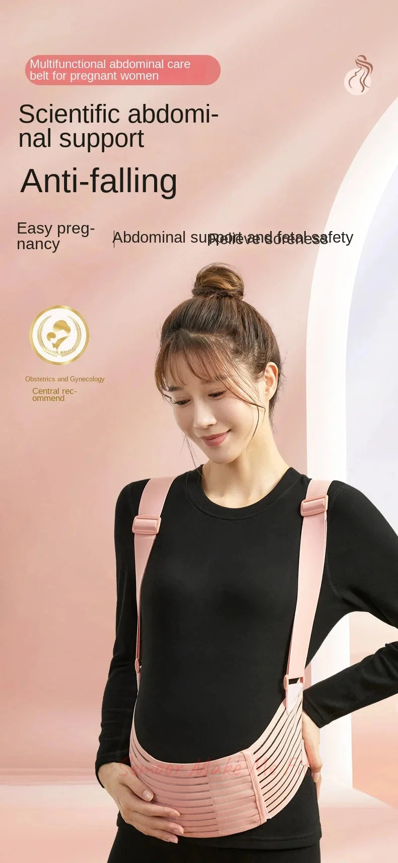 Comfort Breathable Pregnant Pregnancy Belly Support Pregnant Women's Prenatal Shoulder Support Abdominal Belt for Pregnant Women