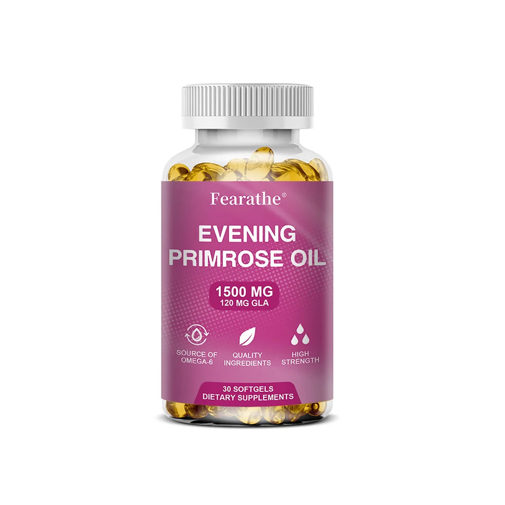 Evening Primrose Oil Supplement Capsules 1500 Mg * 120 Capsules - Supports Hormonal Balance