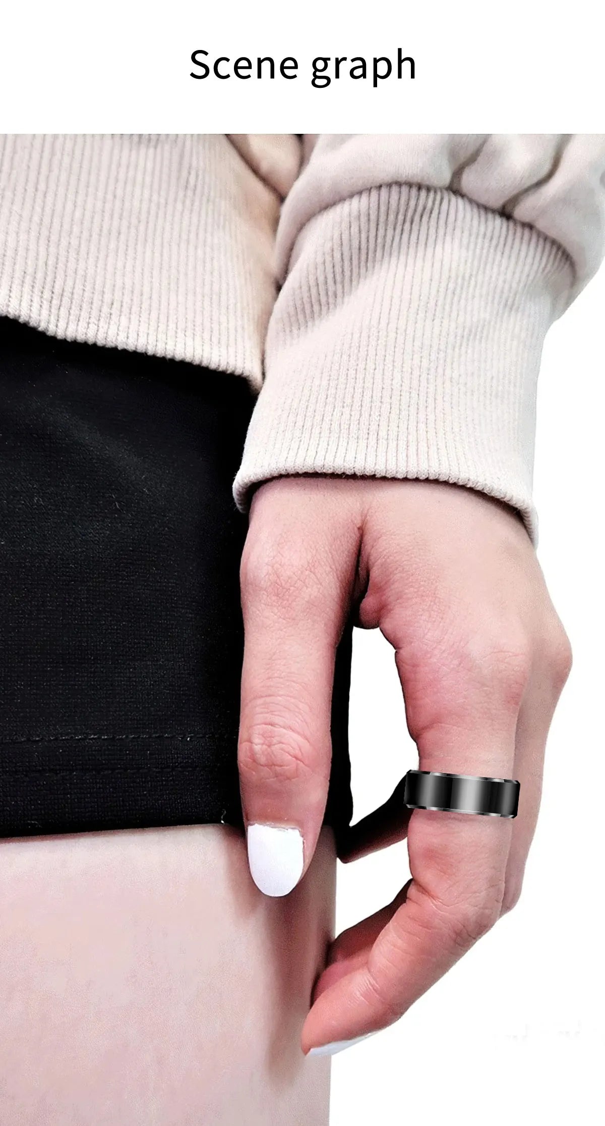 Smart Ring FOR Huawei Xiaomi Heart Sports Ring  Black Technology Sleep Monitoring Xiaomi Bluetooth Suitable for ios/Android