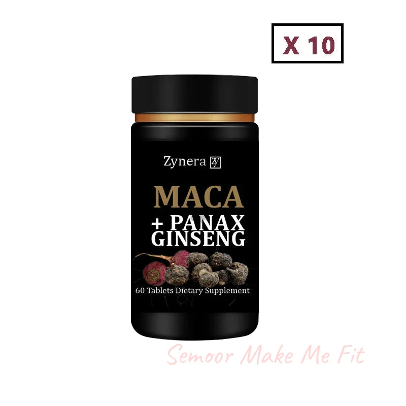 Organic Maca + Panax Ginseng Extract Supplement,Men's Energizer for Stamina Booster for Men ,Energy and Endurance Support
