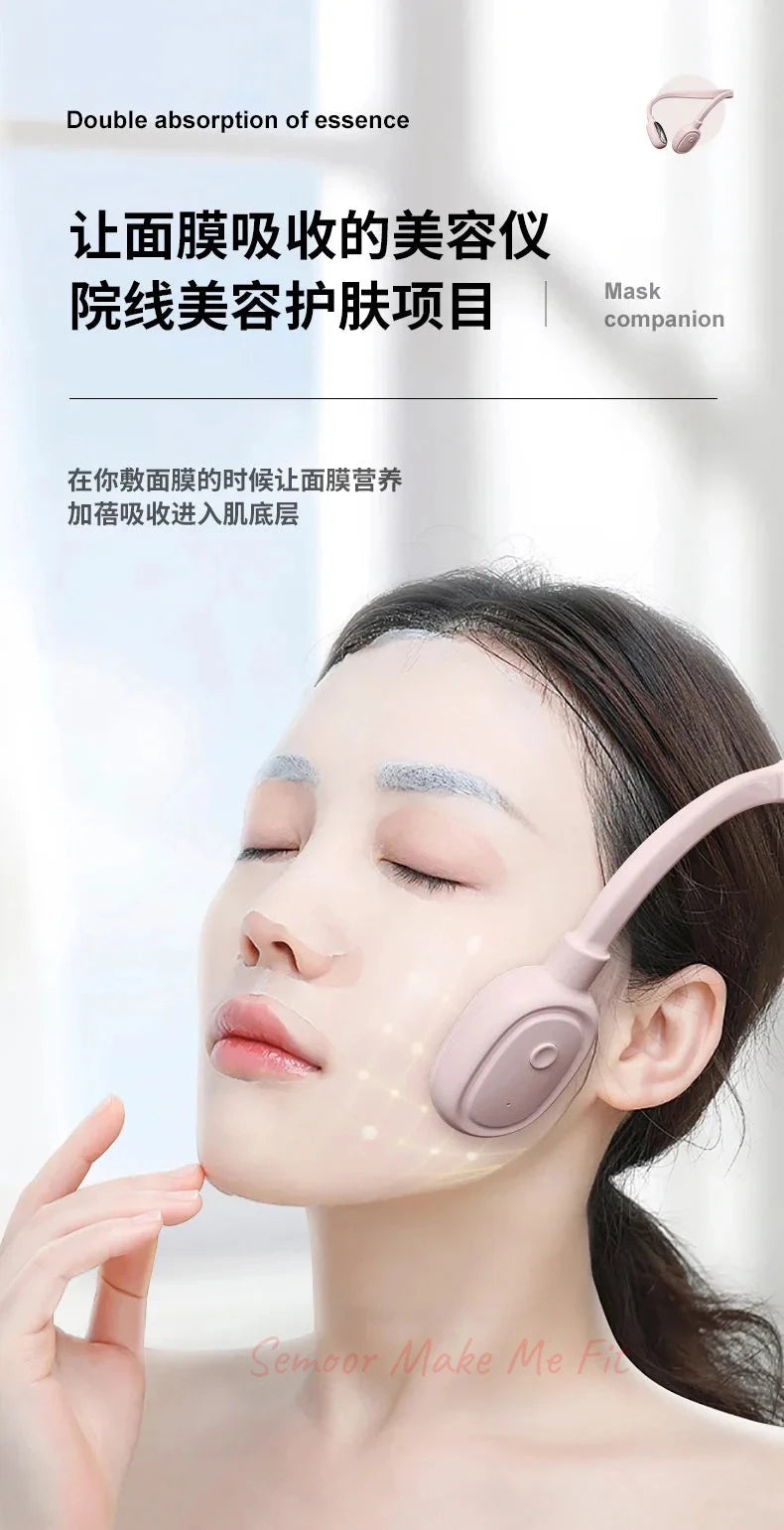 Electronic mask micro-current intelligent lift beauty essence introduction skin rejuvenation and whitening household pulse