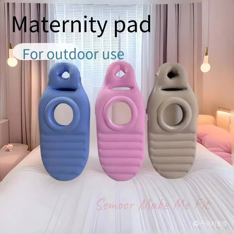 Inflatable Pregnancy Pillow Mat, Ergonomic PVC Maternity Lounger for Back Pain Relief, Portable Sleeping Pad for Pregnant Women