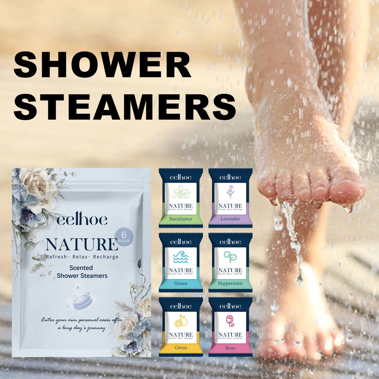 Aromatherapy Shower Steamers Natural Essential Oil Spa Experience Deep Cleansing Moisturizing Body Care Home Relaxation Gift Set
