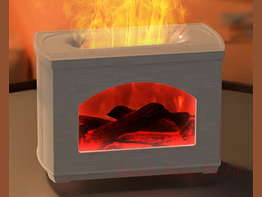 New Simulated Fireplace Air Humidifier Flame Effect Aroma Oil Diffuser