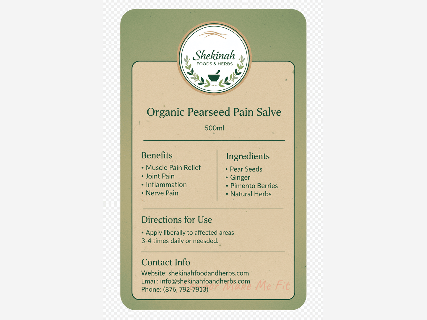 Back Label