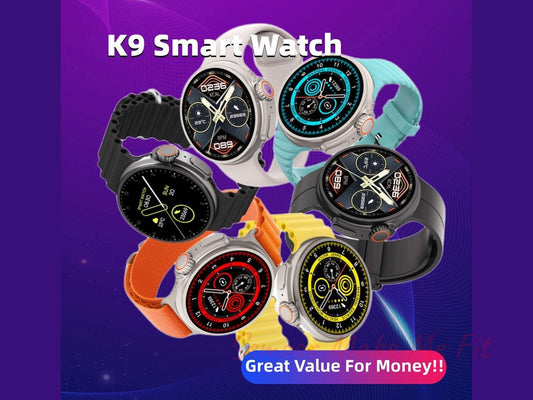 New K9 Smart Watch 1.39 Round Screen Encoder True Screw Clip Wireless Charging NFC Offline And Payment Function