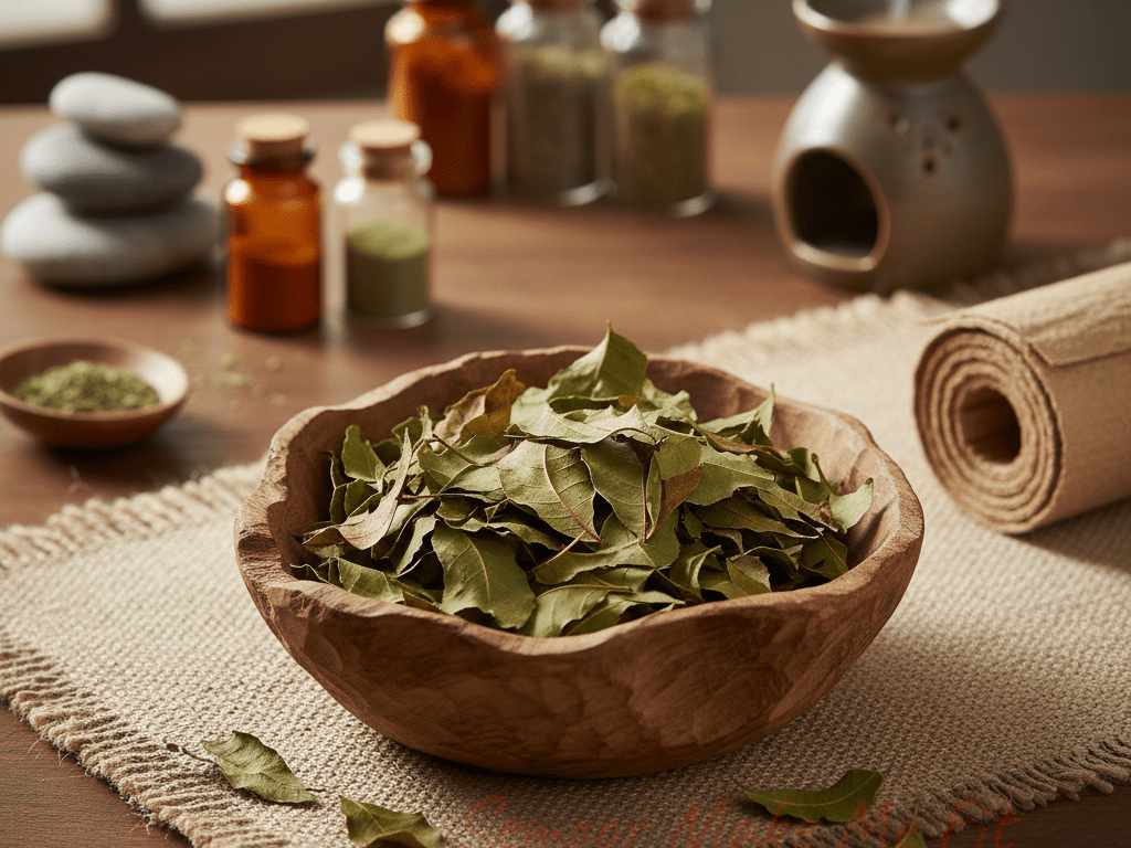 Dried Neem in Bowl
