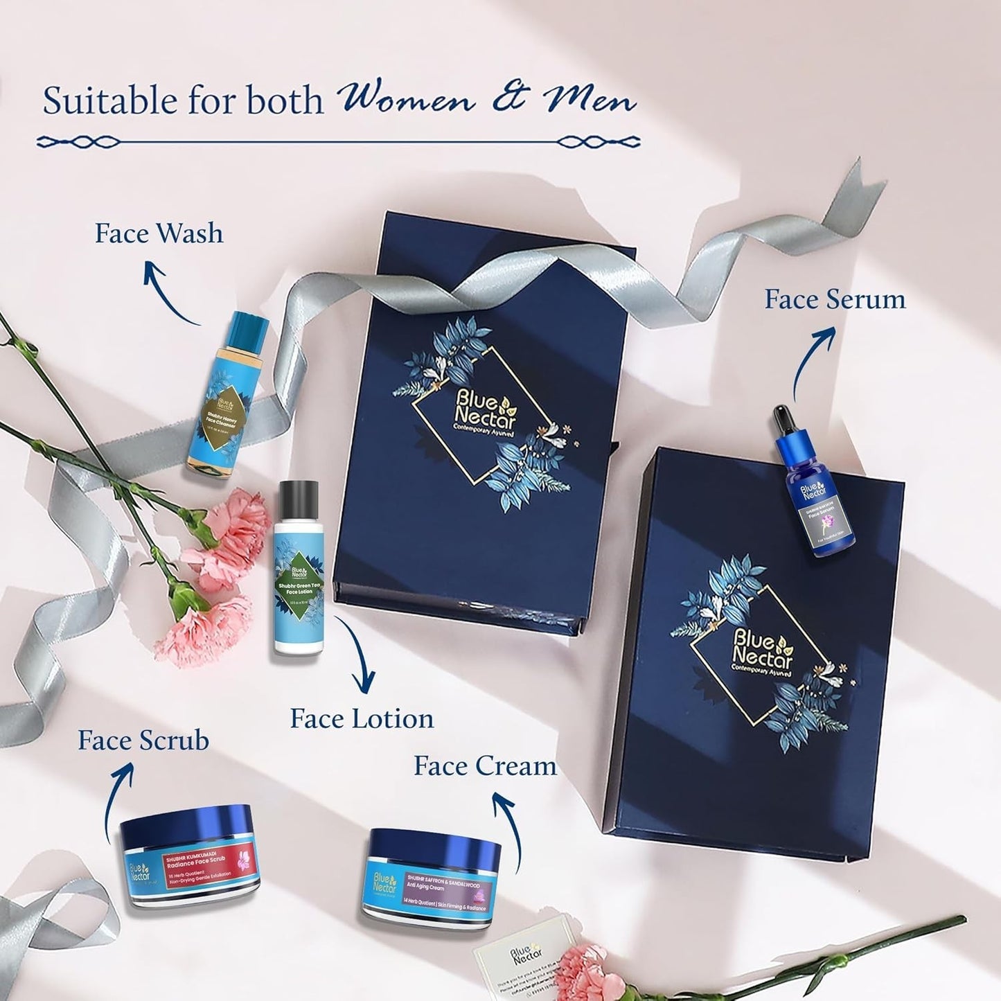 Blue Nectar Luxury Skincare Gift Box – Herbal Beauty Collection Pack